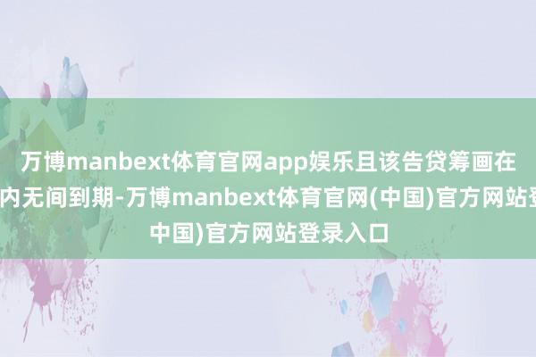 万博manbext体育官网app娱乐且该告贷筹画在2025年内无间到期-万博manbext体育官网(中国)官方网站登录入口
