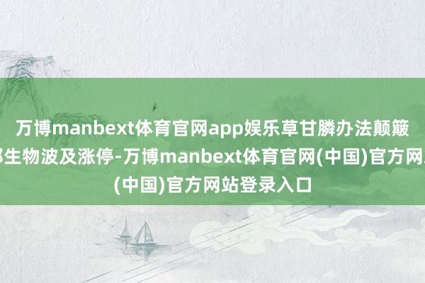 万博manbext体育官网app娱乐草甘膦办法颠簸拉升，和邦生物波及涨停-万博manbext体育官网(中国)官方网站登录入口