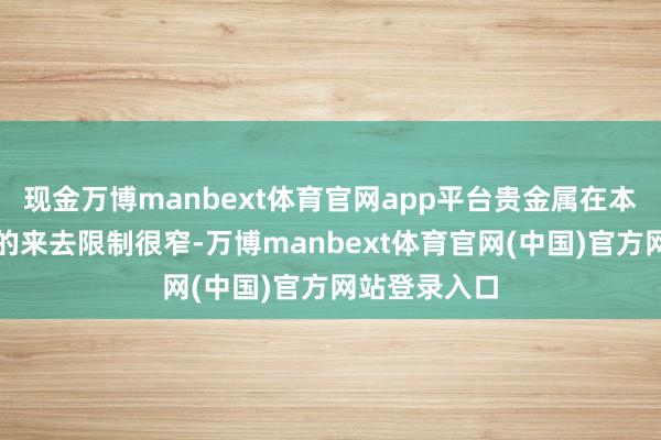 现金万博manbext体育官网app平台贵金属在本周迄今为止的来去限制很窄-万博manbext体育官网(中国)官方网站登录入口