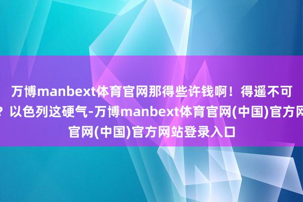万博manbext体育官网那得些许钱啊!得遥不可及智力收复?以色列这硬气-万博manbext体育官网(中国)官方网站登录入口