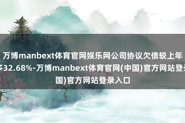 万博manbext体育官网娱乐网公司协议欠债较上年末加多32.68%-万博manbext体育官网(中国)官方网站登录入口