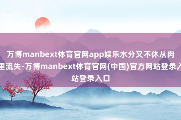 万博manbext体育官网app娱乐水分又不休从肉体里流失-万博manbext体育官网(中国)官方网站登录入口